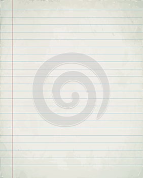 Blank lined paper texture from a notepad.
