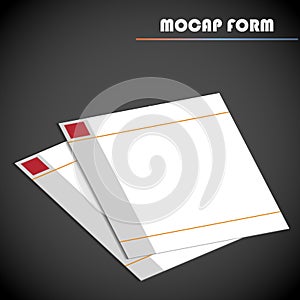 Blank lined paper, vector illustration