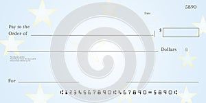 Blank lotto ticket template.