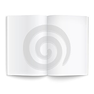 Blank magazine template with soft shadows.