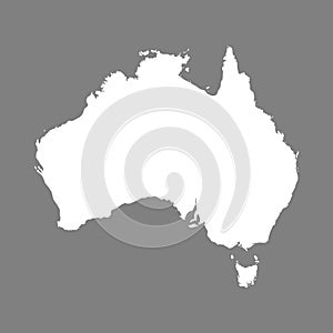 Blank map of Australia graphic icon