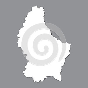 Blank map Luxembourg. High quality map of Luxembourg on gray background for your web site design, logo, app, UI.
