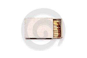 Blank matches box mock up isolated. Empty paper match packaging