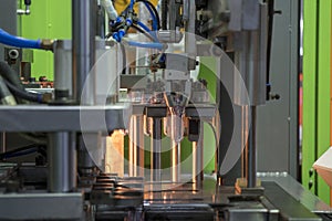 Blank material for bottle blowing process.