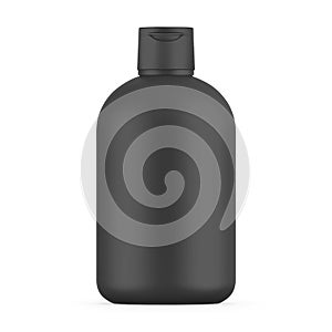 Blank matte cosmetic bottle with flip top cap mockup template for branding