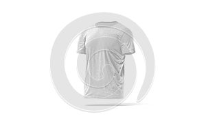 Blank melange wrinkled t-shirt mockup, side view