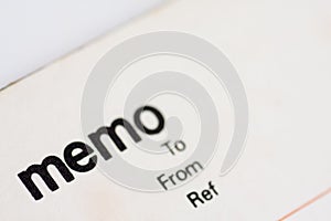 Blank memo pad notebook