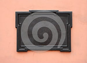 Blank memorial plaque