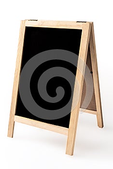 Blank menu blackboard display isolated