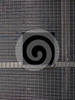 Blank Metal Plate on Security Gate