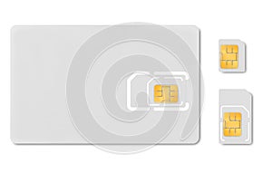 Blank micro sim card carrier