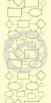 Blank mind map vertical seamless pattern