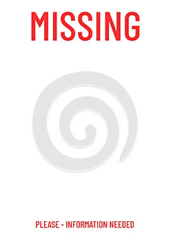 Blank missing poster template
