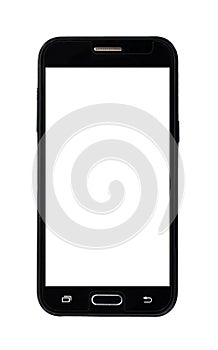 blank mobile smart phone isolated on white background with clipping path