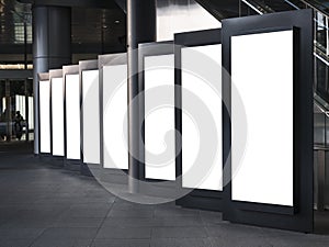 Blank mock up Light Box set Template Vertical sign stand display