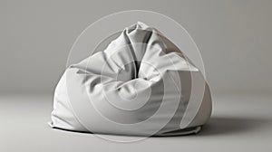 Blank mockup of a bean bag filled with memory foam providing ultimate comfort and support.