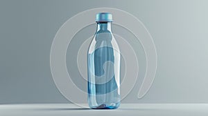 Blank mockup of a BPAfree plastic water bottle with a twistoff cap