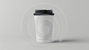 Blank mockup of a collapsible travel mug perfect for compact storage and onthego use. photo