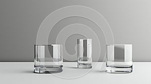 Blank mockup of customizable glassware offering a highend and sophisticated branding opportunity