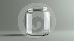 Blank mockup of a cylindrical glass jar ideal for packaging jams or pickled goods