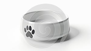Blank mockup of a sy and practical food bowl featuring a nonslip base and a e paw print design