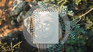 Blank mockup of a travelthemed wall calendar with stunning nature photography.