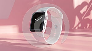 Blank mockup of a trendy smarch with a touchscreen display fitness tracking capabilities and multiple customizable watch