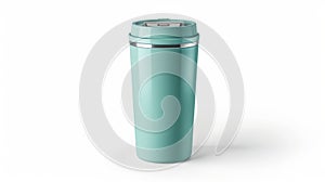 Blank mockup of a vacuuminsulated travel mug with doublewalled construction perfect for keeping drinks hot or cold for