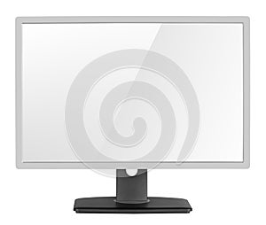 Blank modern computer display on white