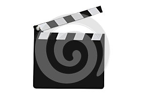 Blank Movie Clapboard Isolated photo