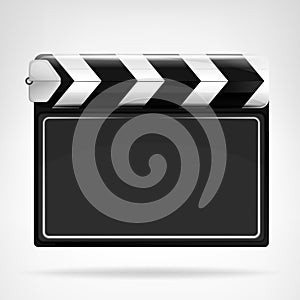 Blank movie flap object isolated photo