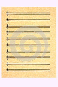 Blank Music Sheet-Treble Clef