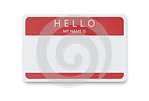 Blank name tag with copy space