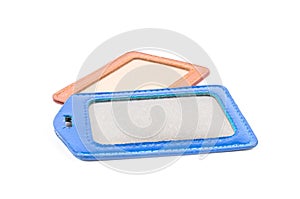 Blank nametag on isolate background,