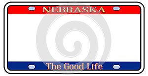 Blank Nebraska License Plate