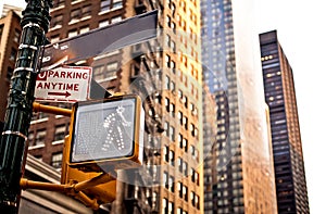 Blank New York street sign