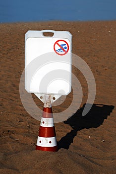 Blank No Swimming Sign