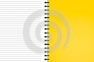 Blank Note Book on Colored Background