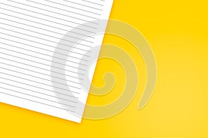 Blank Note Book on Colored Background