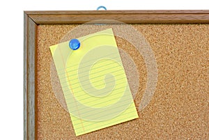 Blank Note on Bulletin Board