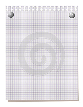 Blank note paper.