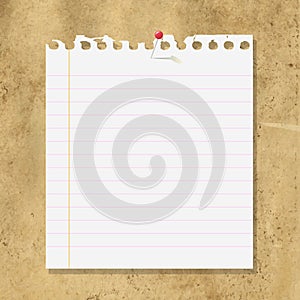 Blank Note Paper On Cardboard Background