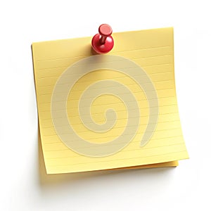 Blank note reminder isolated