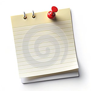 Blank note reminder isolated on white