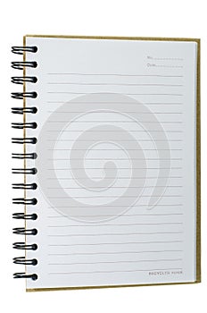 Blank notebook