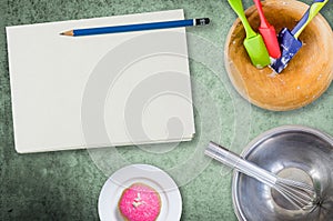 Blank notebook for cooking recipes