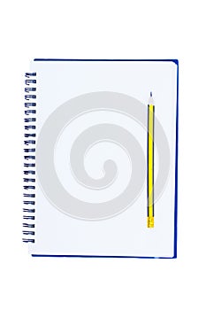 Blank notebook isolate on white background