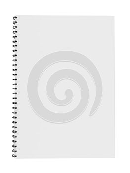 Blank notebook isolated