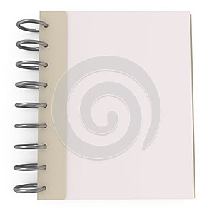 Blank Notebook isolated on white