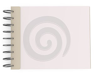 Blank Notebook isolated on white